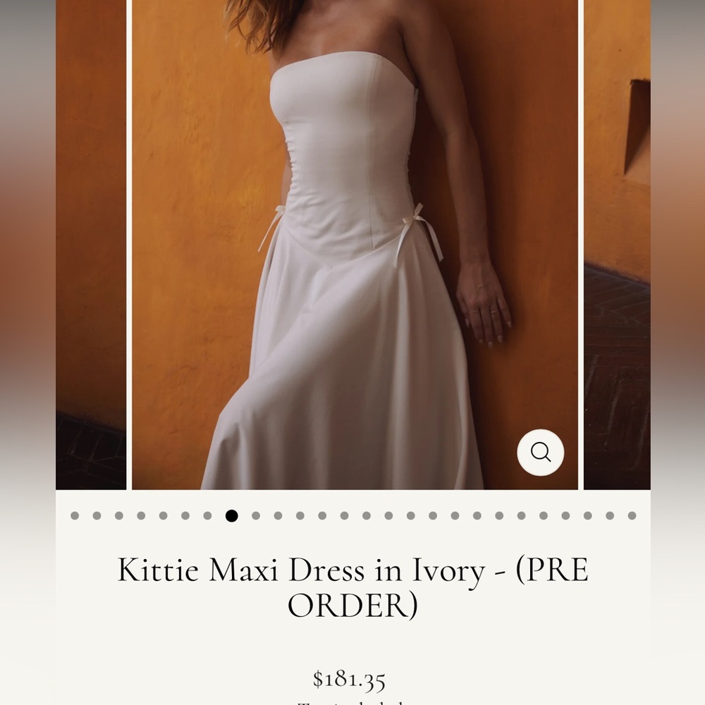 Amelie Teje kittie Cream Midi Dress - Picture 3 of 5